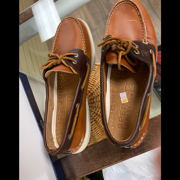 Sperrys Top Sider A/O 2-Eye Cyclone Tan 11.5 - Picture 5 of 8